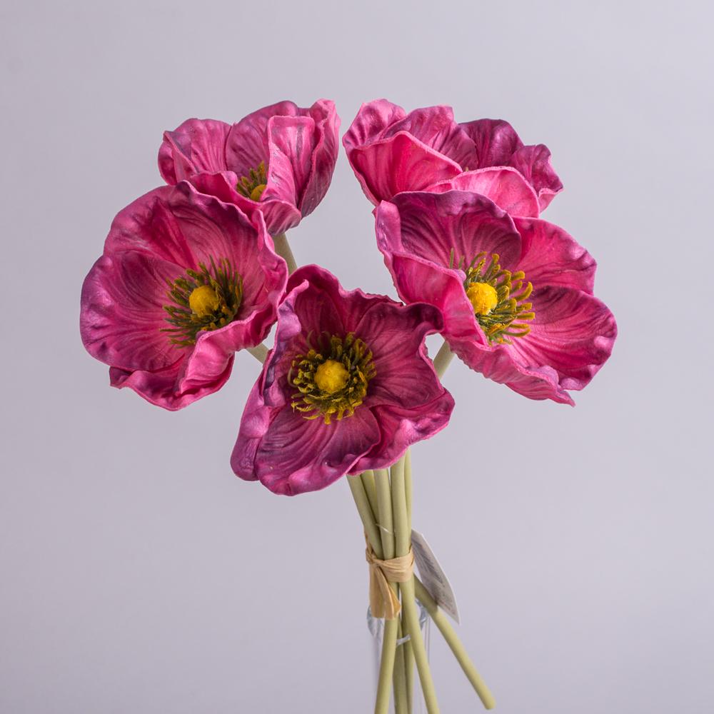 Букет искусственный латексный анемон Фиолетовый (1496-4)