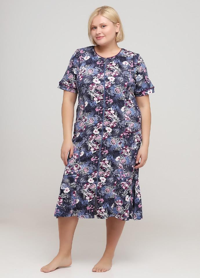 Халат Wild Love 4XL Голубой (82578) Халат Wild Love 4XL Голубой (82578)