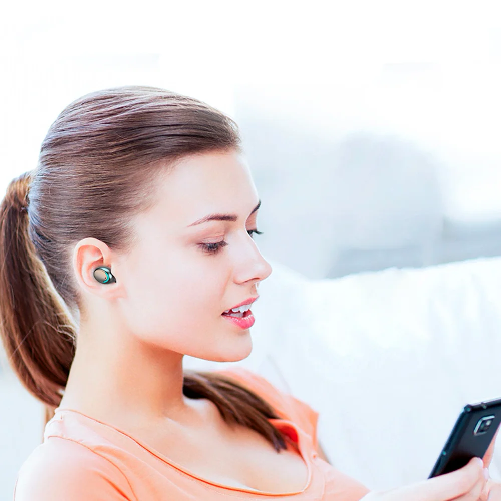 Наушники сенсорные Bluetooth с цифровым кейсом (29433614) - фото 3 Наушники сенсорные Bluetooth с цифровым кейсом (29433614) - фото 3