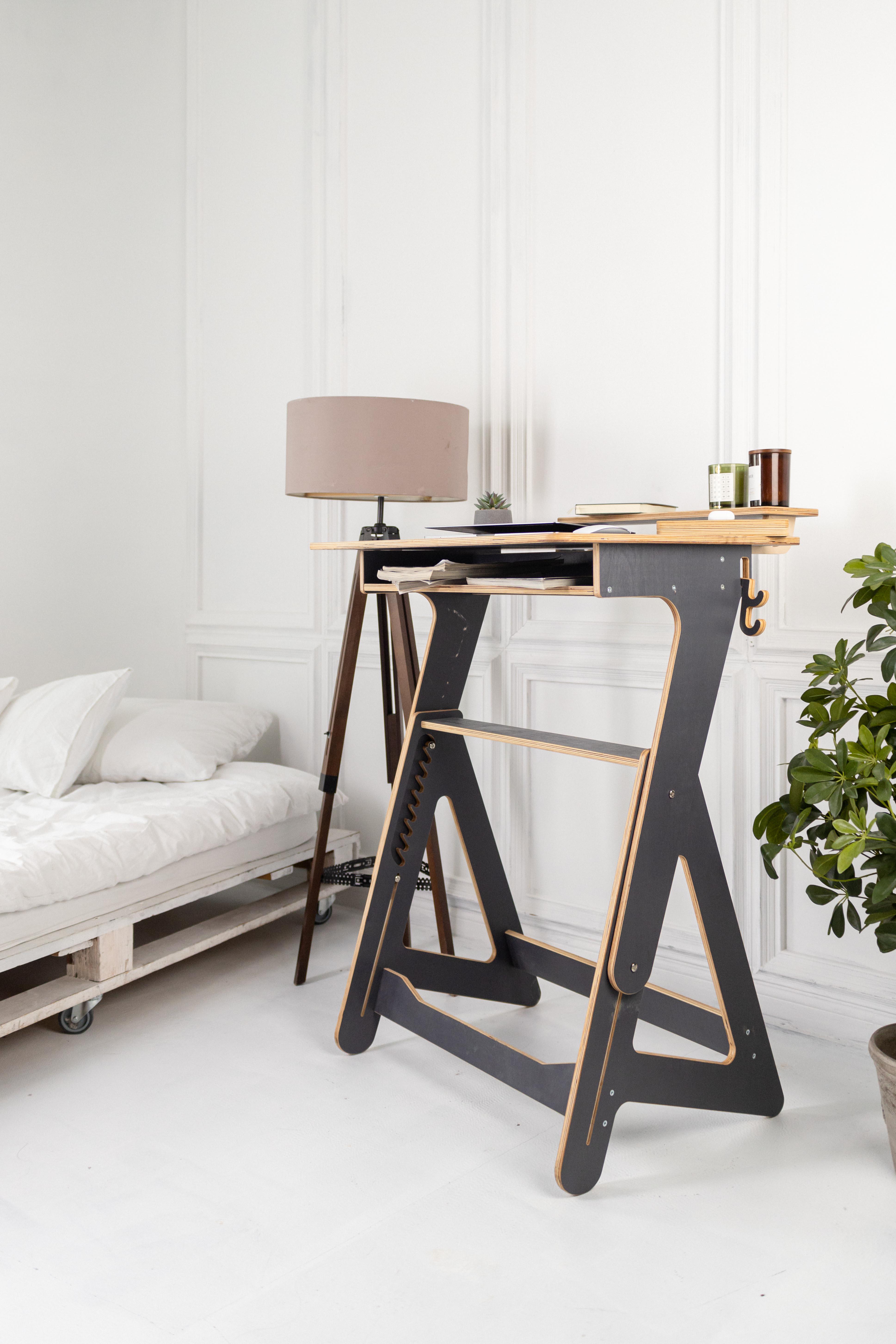 Комп'ютерний стіл Freelance Xl для роботи стоячи та сидячи з покриттям Гранітний (865468)