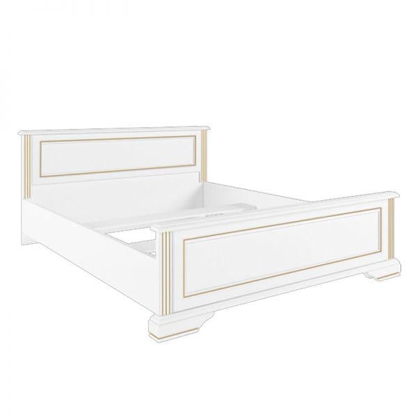 Кровать классическая двуспальная в спальню Gerbor Вайт из ДСП каркас