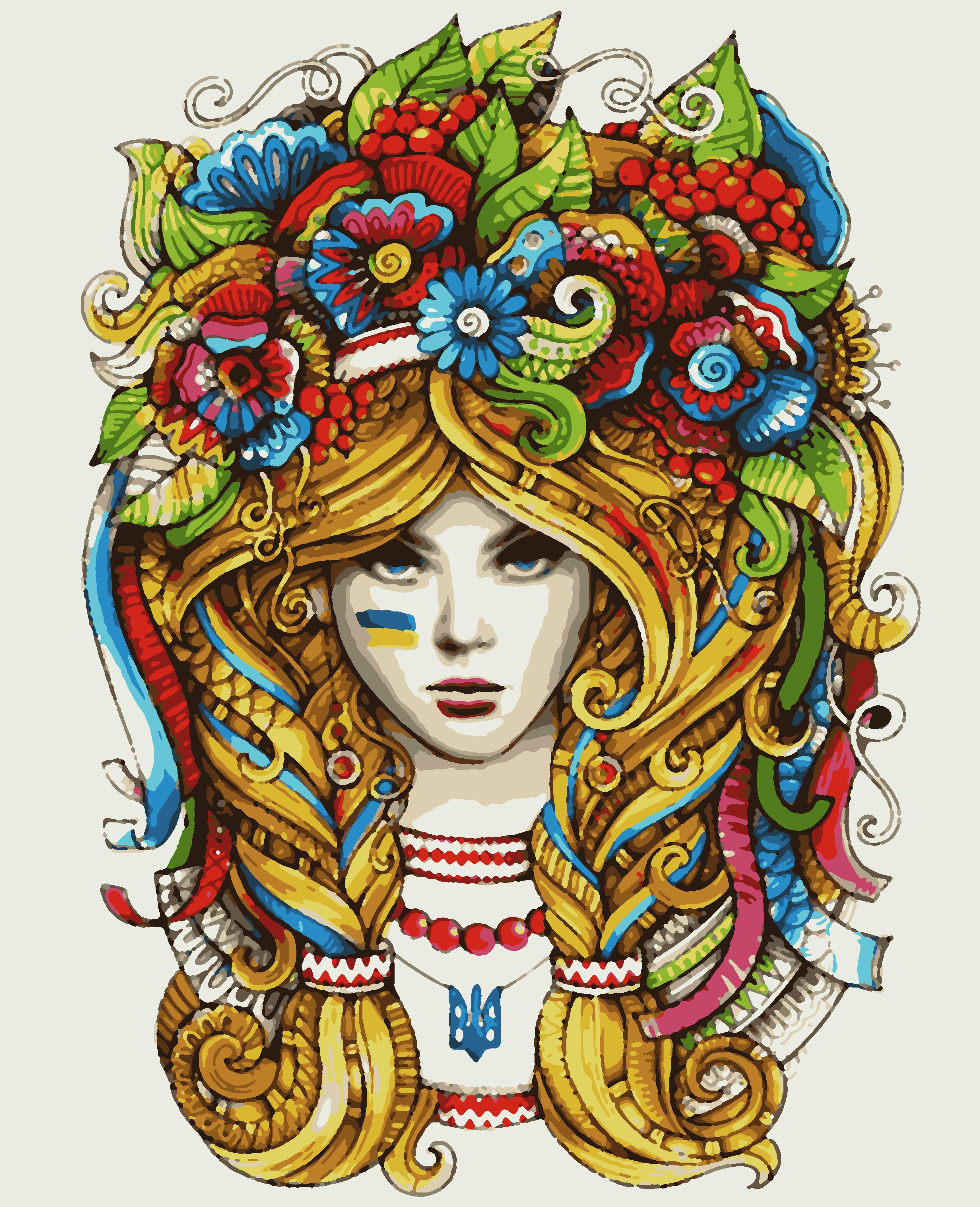 Картина по номерам Artissimo Украинка 40x50 см (PN2033-Artis)