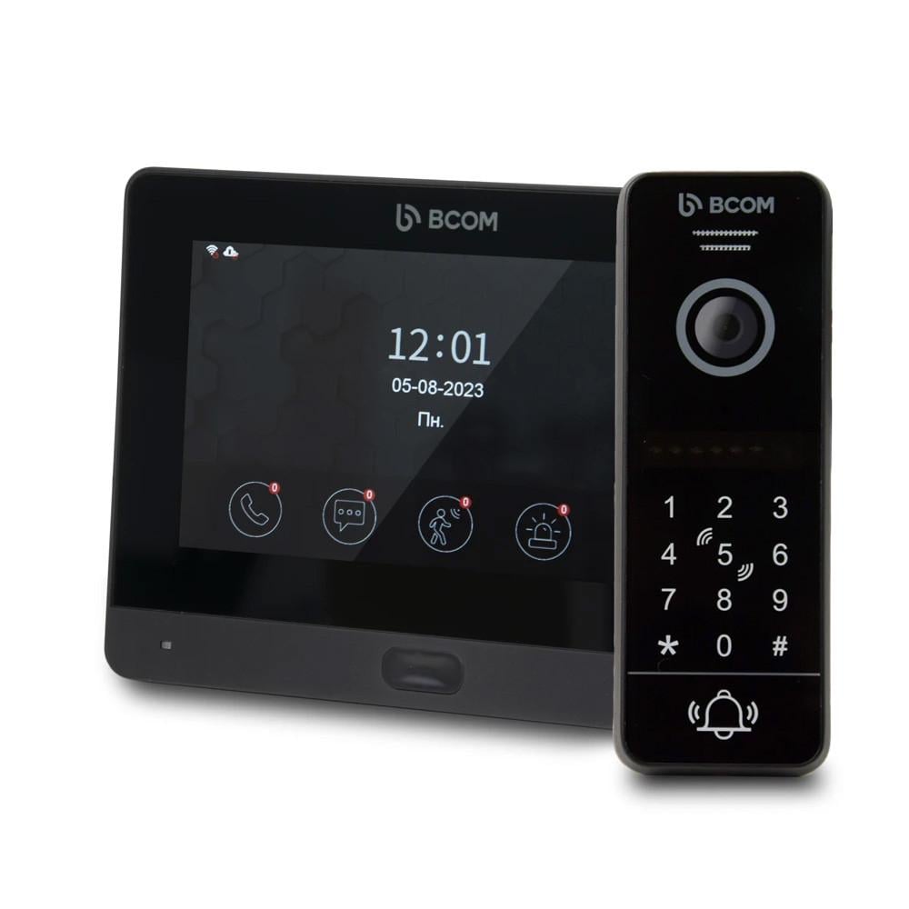 Комплект Wi-Fi видеодомофона BCOM BD-760FHD/T с BT-400HD-AC 7" с поддержкой Tuya Smart Black (3094087726)
