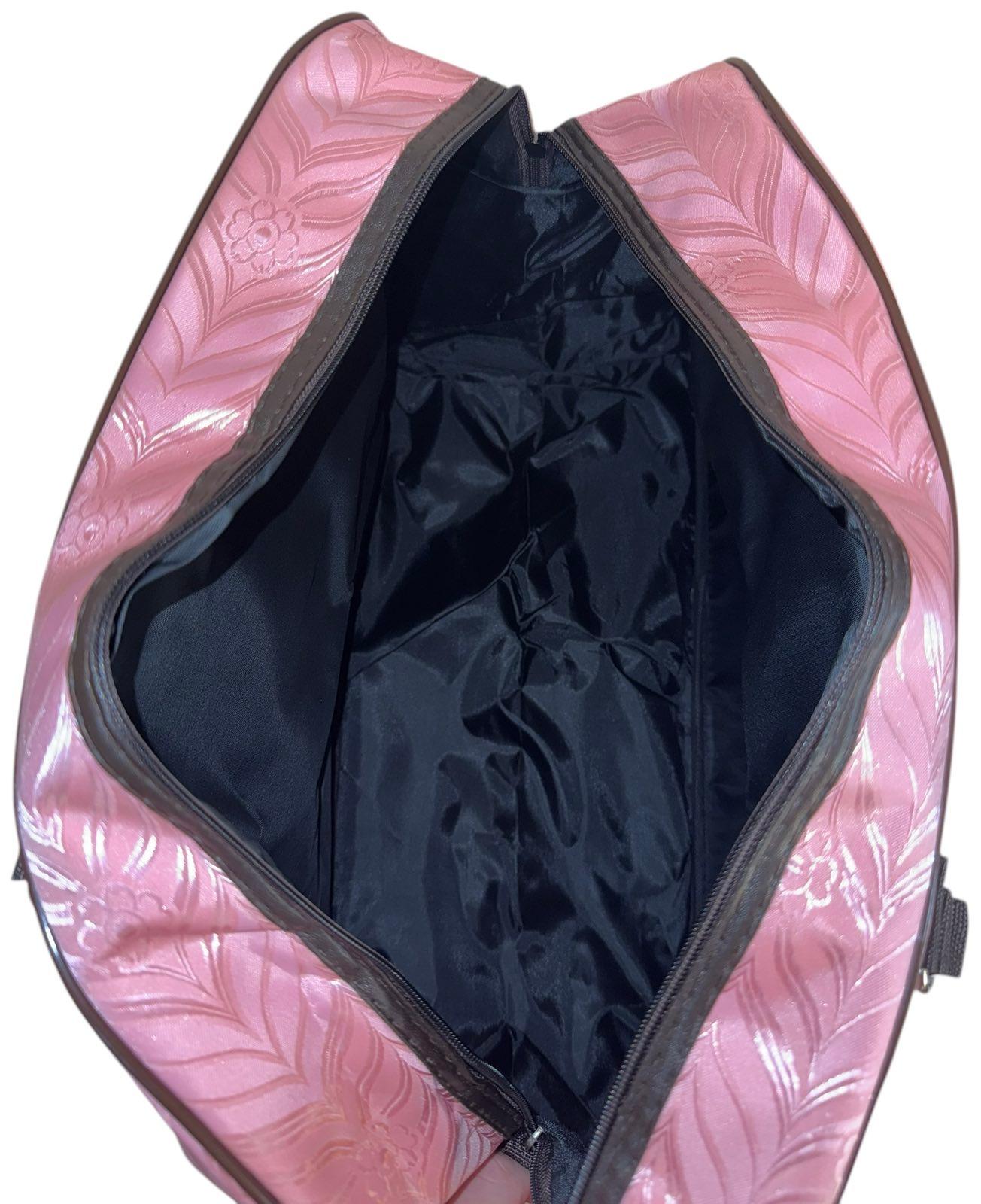 Сумка дорожня велика з довгим ремінем через плече і бічними кишенями Рожевий (241199P) - фото 5 Сумка дорожня велика з довгим ремінем через плече і бічними кишенями Рожевий (241199P) - фото 5