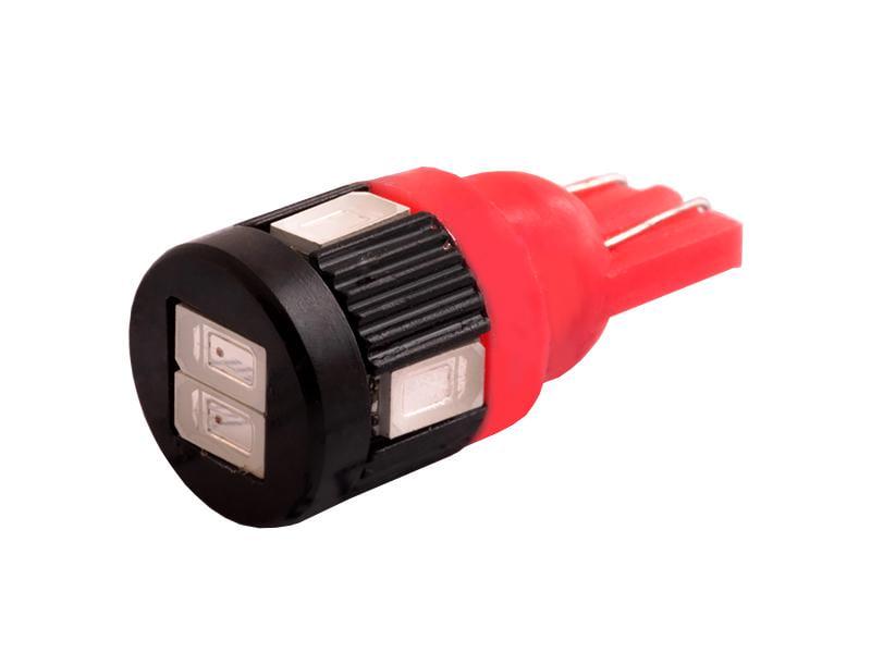 Автомобільна лампа світлодіодна LEDUA T10-5630-6 SMD 12V Червоний (1085)