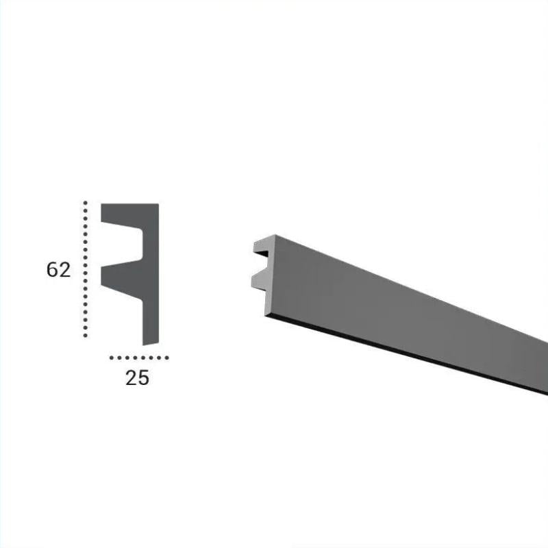 Молдинг полиуретановый Tesori для LED освещения 62x25x2000 мм (KF 501) - фото 2