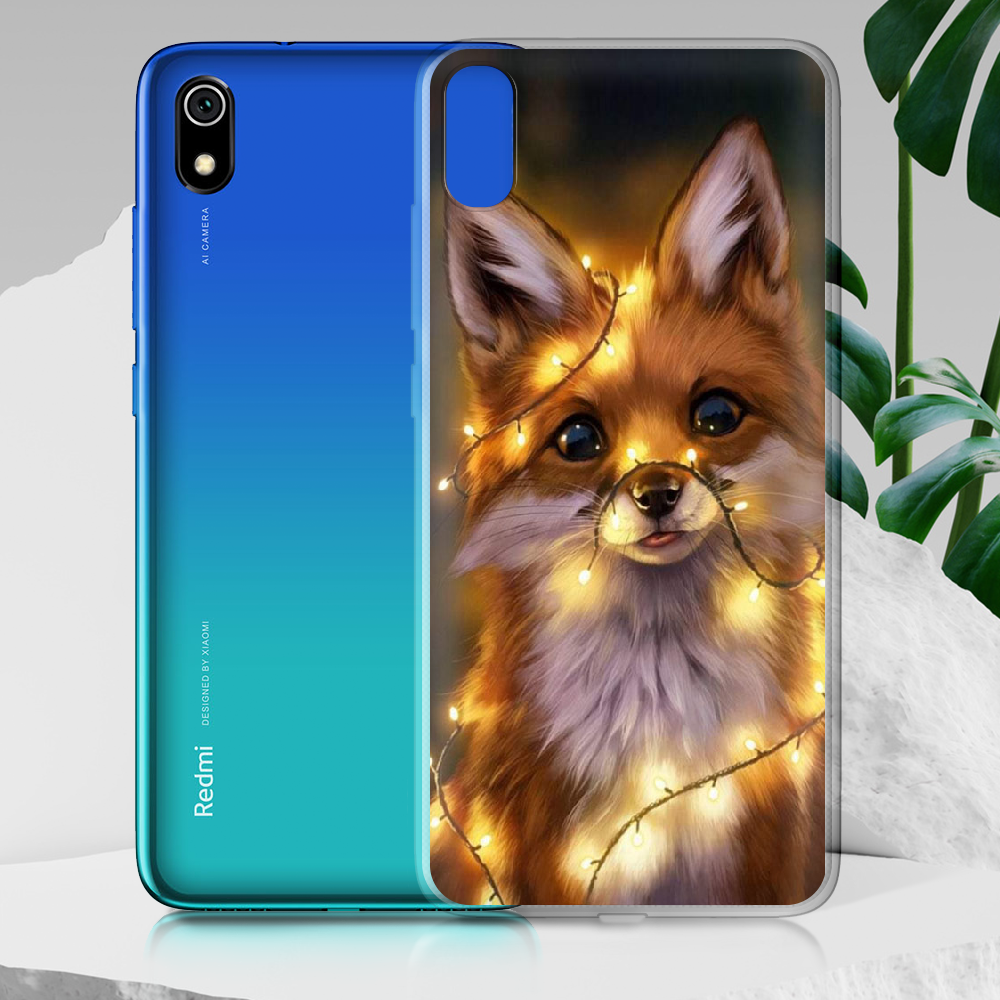 Чехол Boxface Xiaomi Redmi 7A Рождественская лиса Прозрачный силикон (37400-up2399-37400) - фото 2