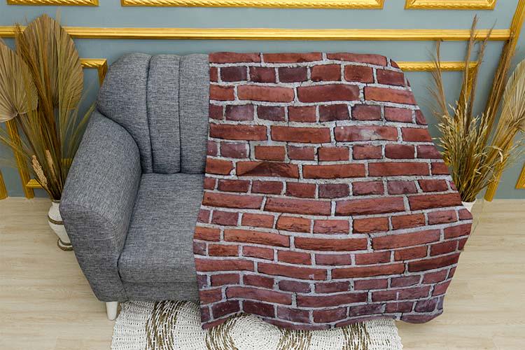 Плед Brick wall плюш двухслойный 135х150 см (114057-2)