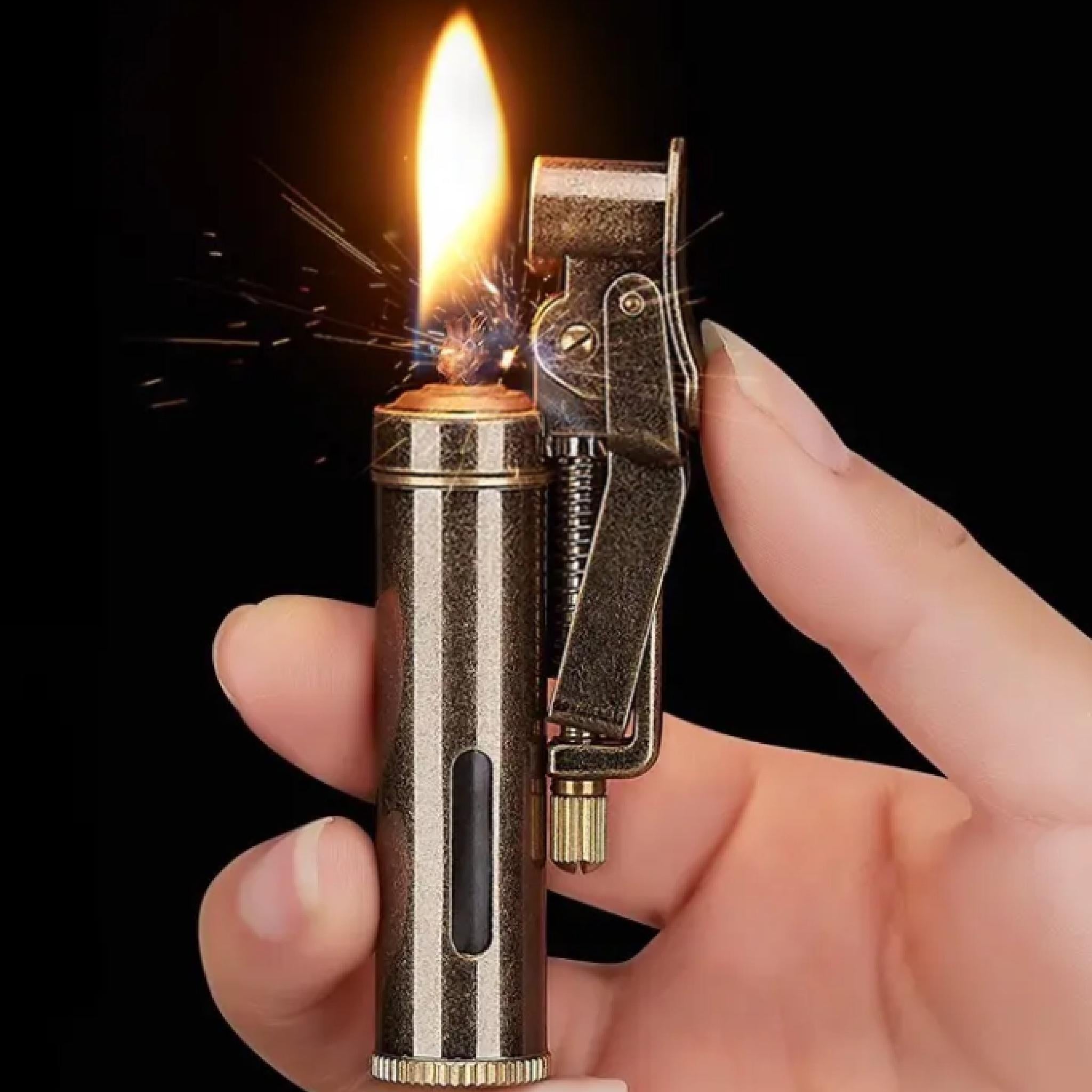 ᐉ Зажигалка бензиновая Lighter YS2 Vintage Narrow Brass в
