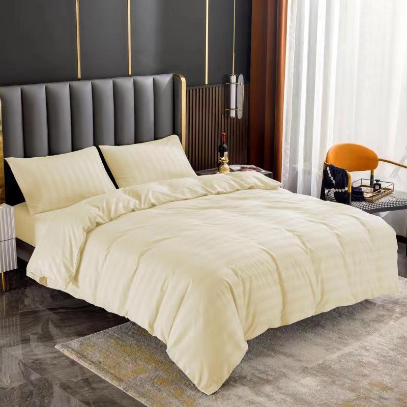 Комплект постельного белья Cotton home Colorful Home двуспальный сатин страйп ХТ-7-18-24 Молочный (DR010442)