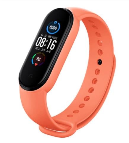 Ремінець силіконовий BeWatch для Xiaomi Mi Band 5/6 Помаранчевий (1540607)