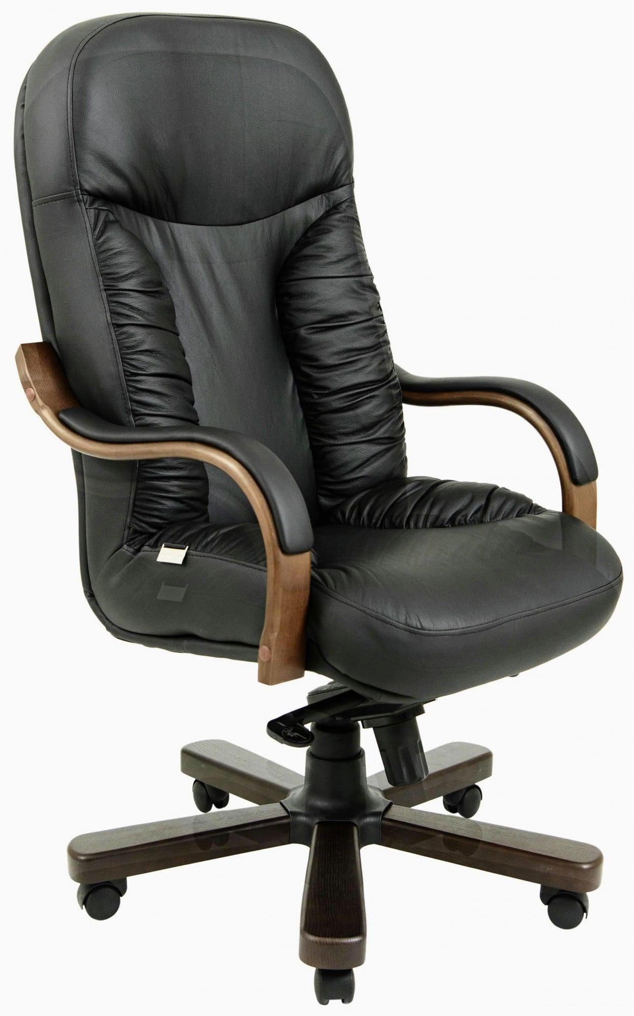 Офисное кресло руководителя Richman Bufford кожа Комбо Wood Lux М1 Tilt Орех/Черный (605c9a19dfe672141c10928f)