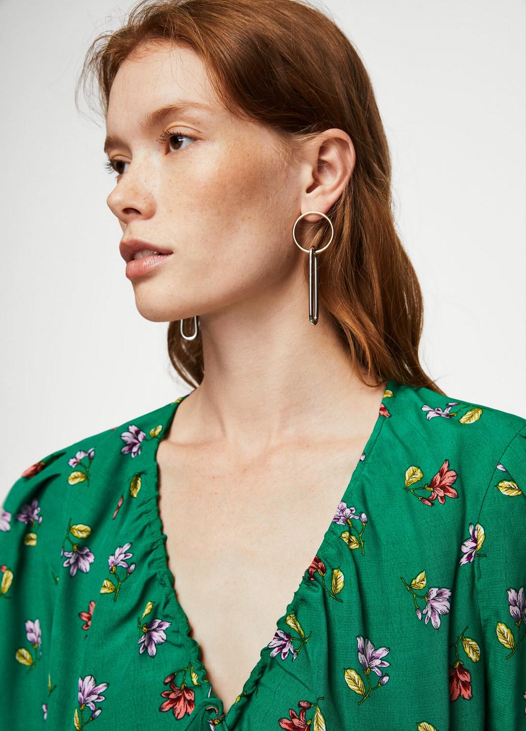 Блузка Mango L Зеленый (2000000837727) - фото 9 Блузка Mango L Зеленый (2000000837727) - фото 9