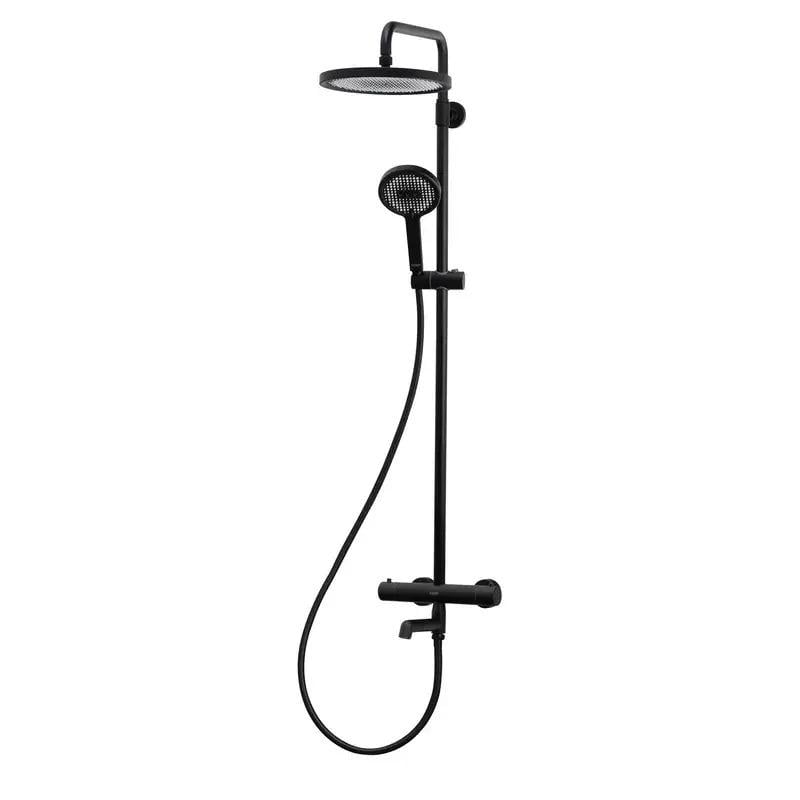 Душова колонна з термостатом KOER KB-57029-05 з виливом Чорний ( KR5491)