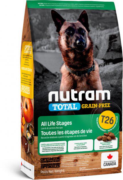 Корм сухой беззерновой для собак Nutram T26 Lamb Dog 20 кг (24149096)