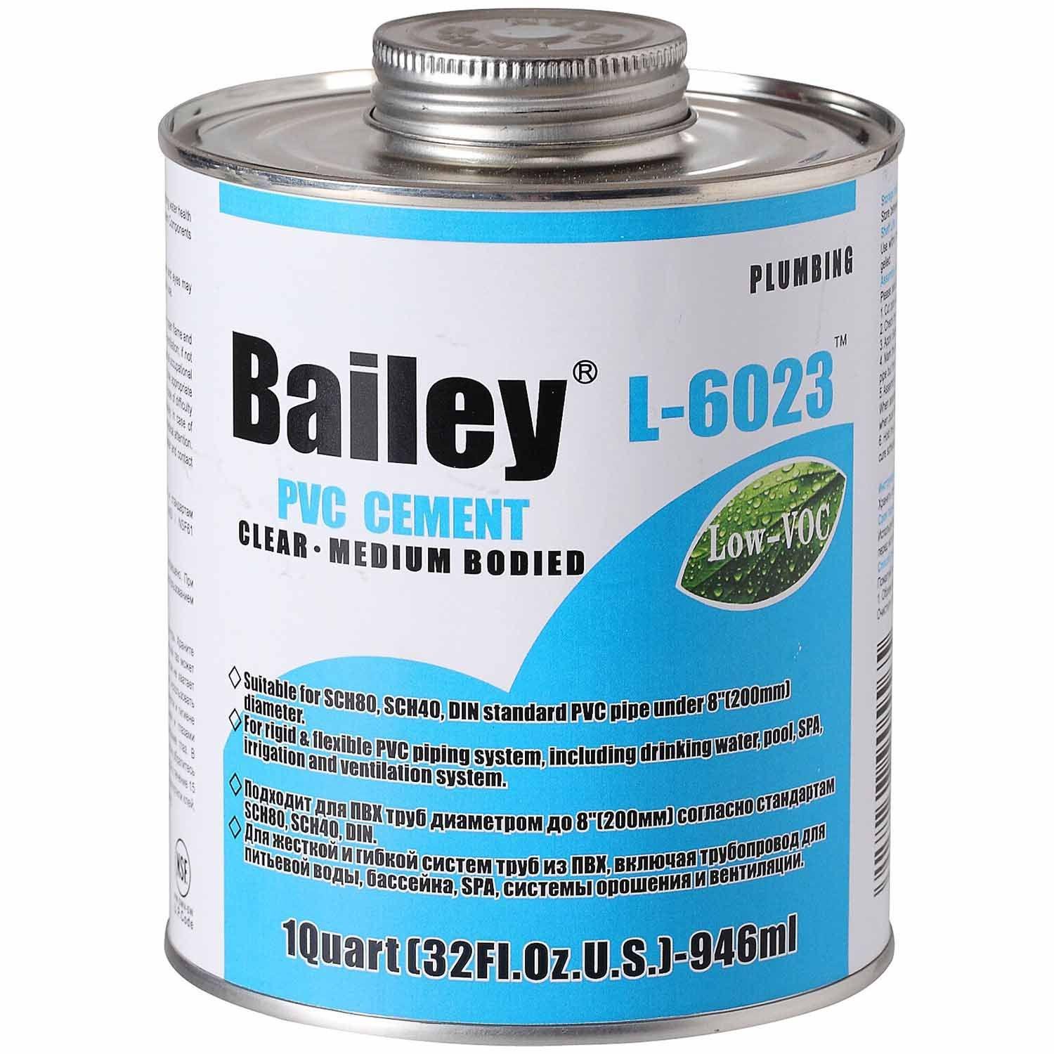 Клей для труб ПВХ Bailey L-6023 118 мл (18459)