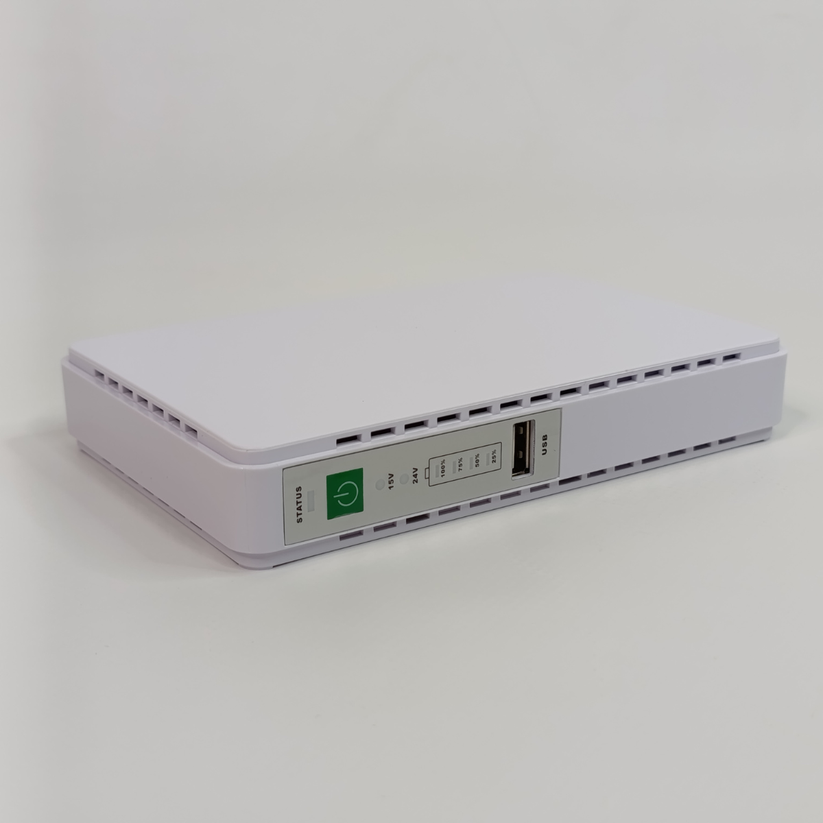 ДБЖ для Wi-Fi роутера та модема Mini DC UPS 8800 мАг з USB та DC виходами для PoE-пристроїв Білий (POE-432E-White)