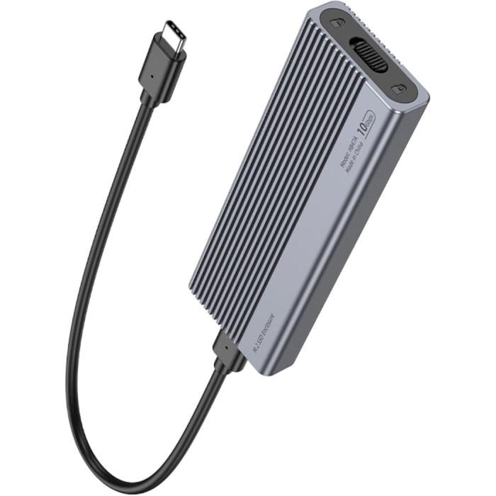 Карман внешний HOCO Enclosure HB47A USB3.2 Gen 2/SSD M.2/10Gbps/Metal/Gray (6942007632362) Карман внешний HOCO Enclosure HB47A USB3.2 Gen 2/SSD M.2/10Gbps/Metal/Gray (6942007632362)