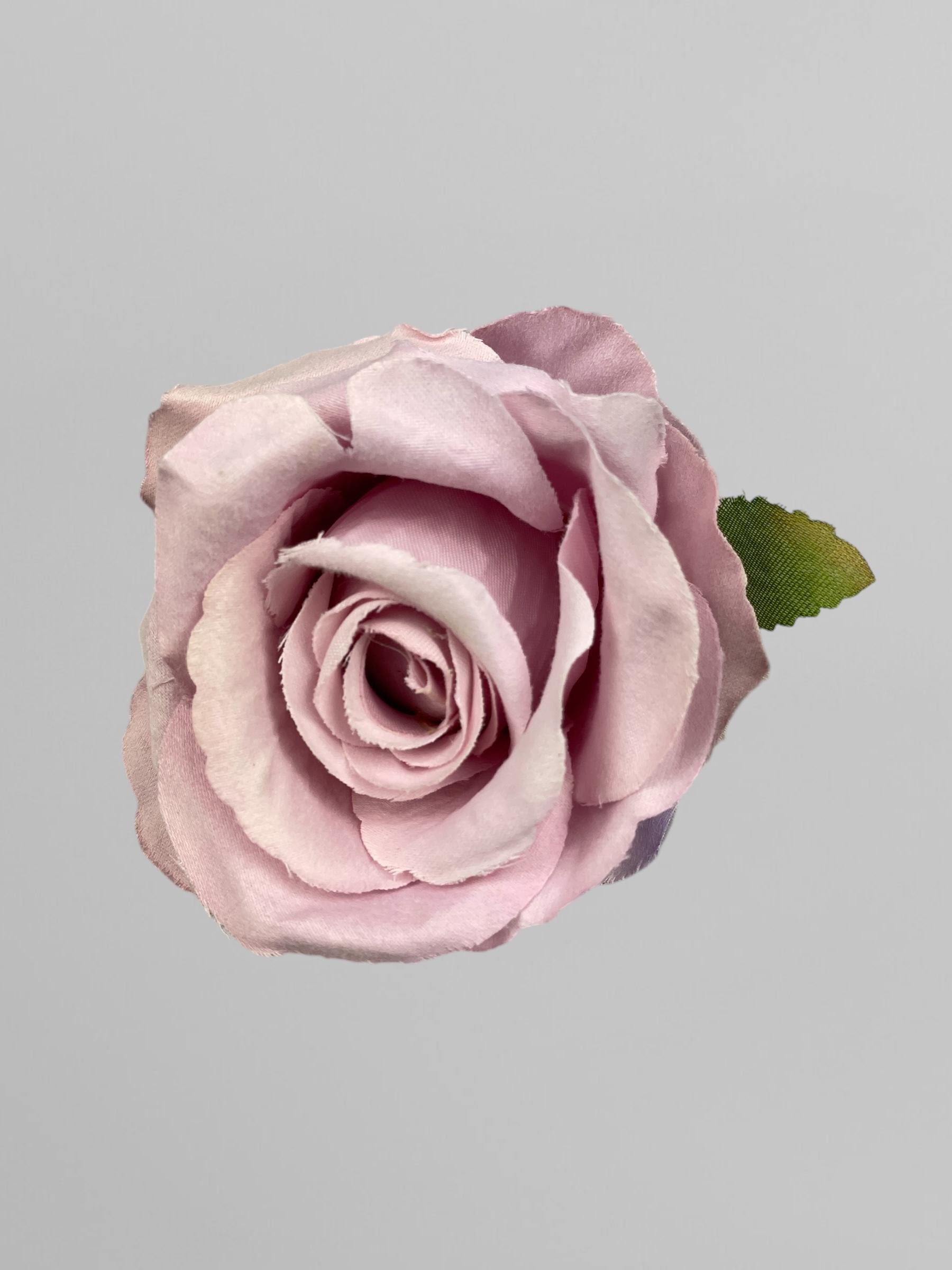 Искусственная головка розы сатиновая 10 см Лиловый (К02023) - фото 1 Искусственная головка розы сатиновая 10 см Лиловый (К02023) - фото 1