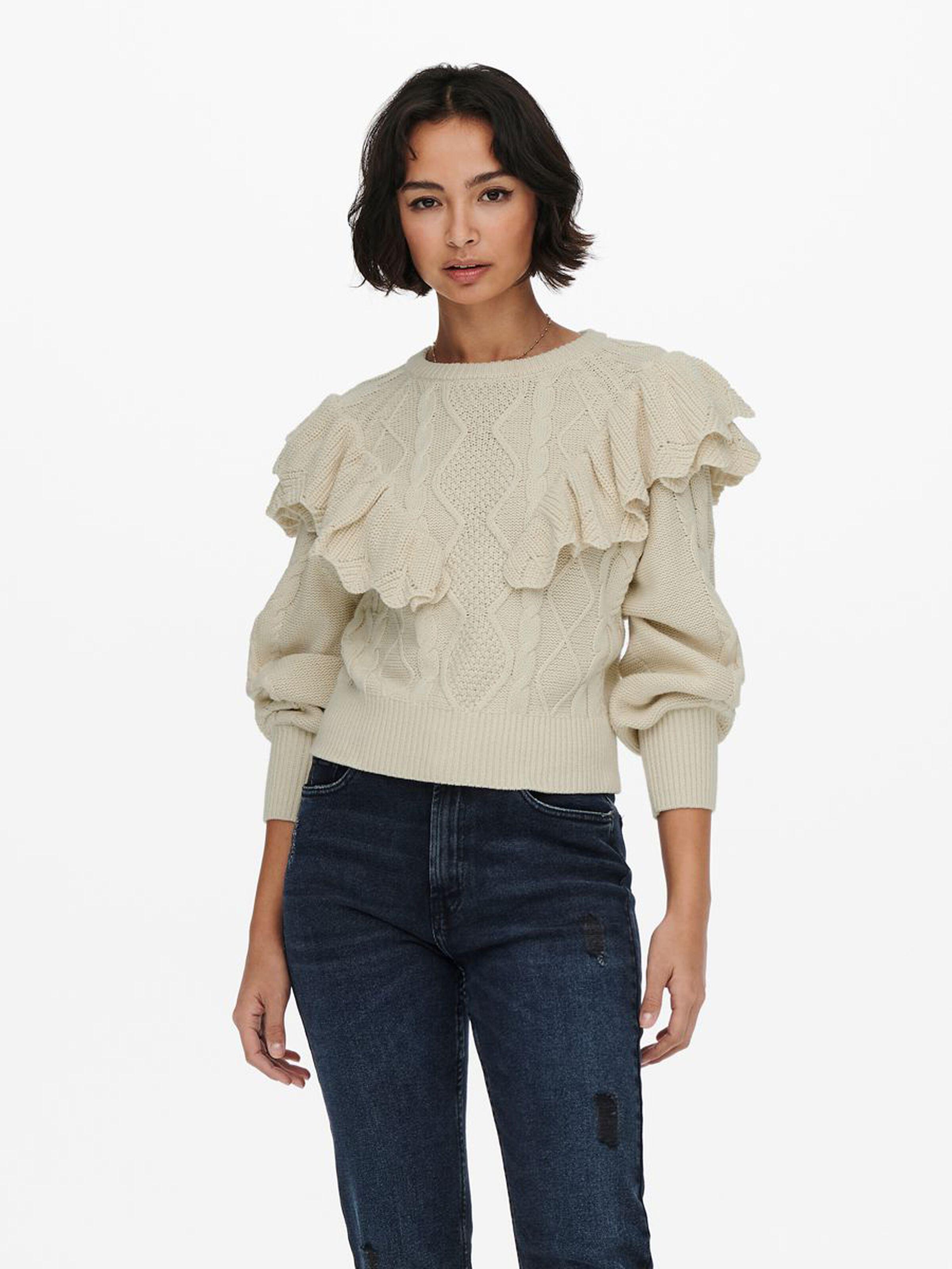 Свитер женский Only 15236497 M Бежевый