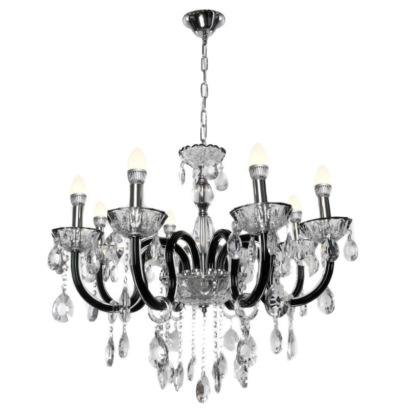 Люстра свеча подвесная хрустальная классическая Brille BCL-383S/8 E14