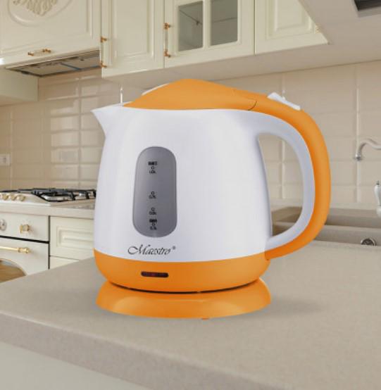 Електрочайник Maestro 850W 1 л Помаранчевий (УТ000034676) - фото 2 Електрочайник Maestro 850W 1 л Помаранчевий (УТ000034676) - фото 2