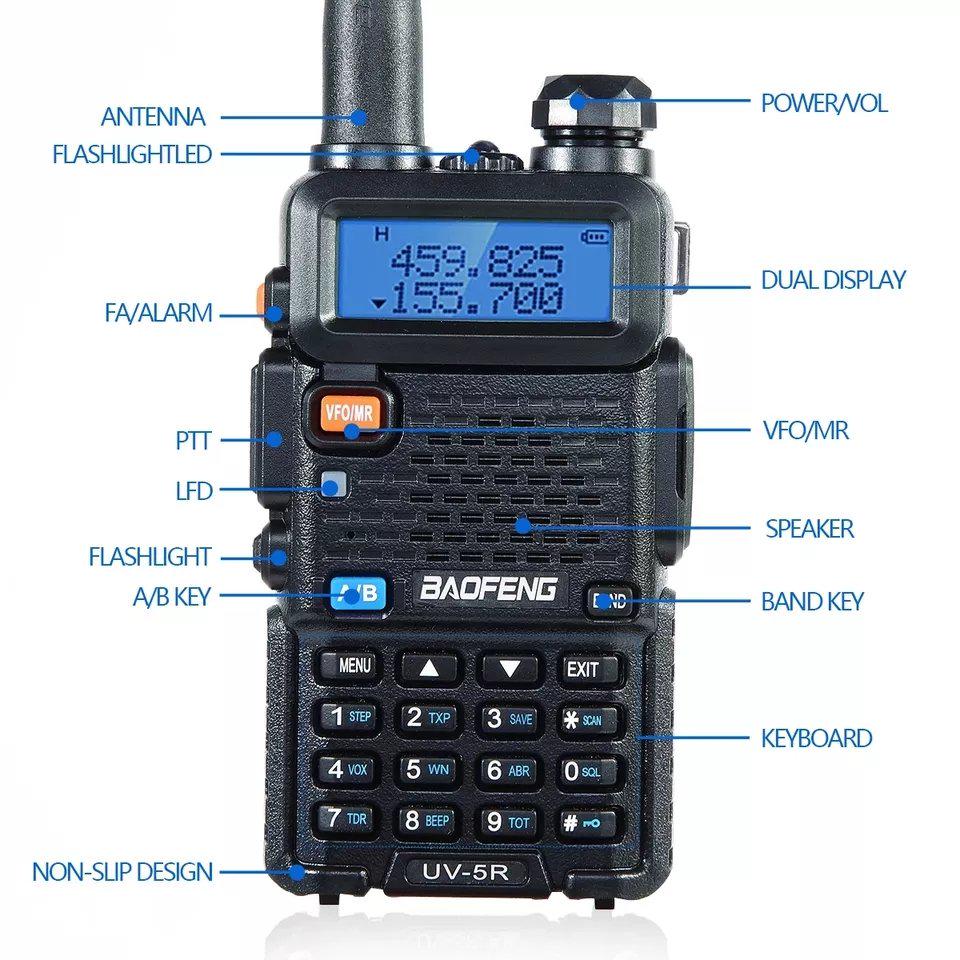 Рація Baofeng UV-5R Black (f693107f) - фото 3