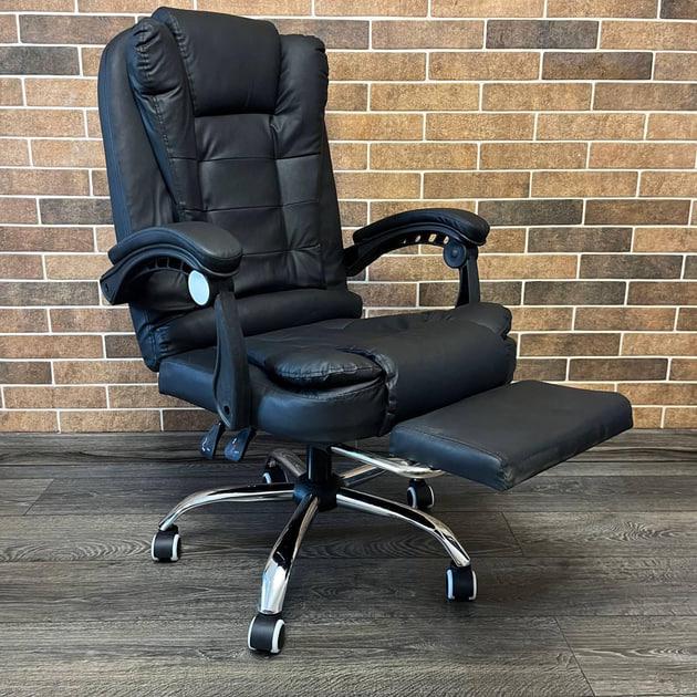 Офисное кресло BOSS 23286 с подножкой и экокожи черное до 130 кг - фото 8 Офисное кресло BOSS 23286 с подножкой и экокожи черное до 130 кг - фото 8