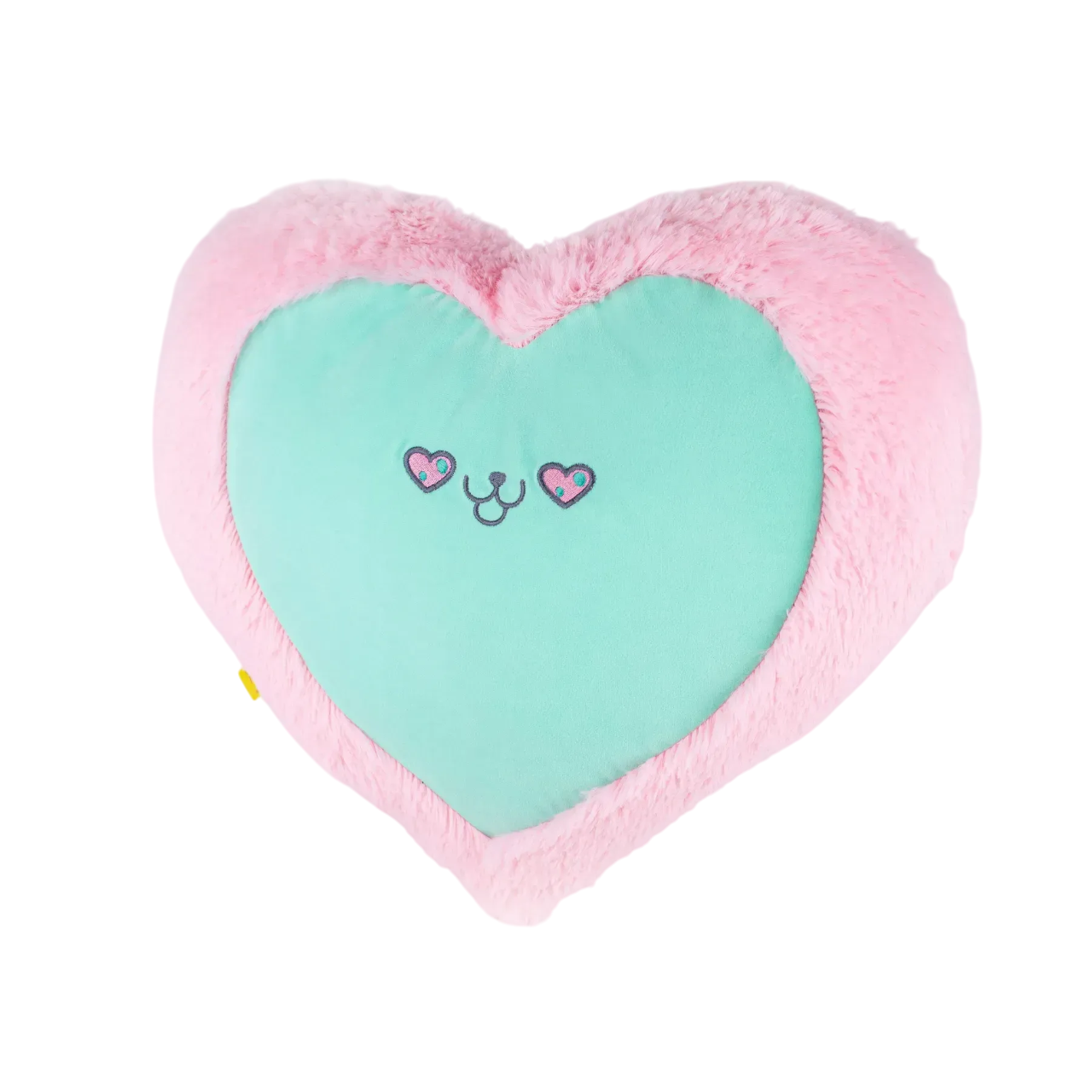 Мягкая игрушка-подушка Kidsqo Сердце из искусственного меха и микроплюша 43 см Розово-мятный (150-98-KD656)
