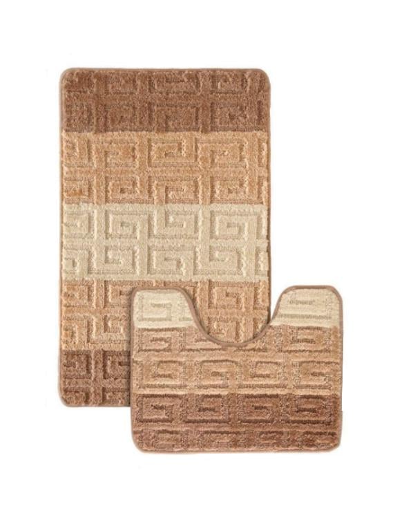Коврики для ванной и туалета Vonaldi резиновая основа 60x100 см Коричневый (362 Xm Vin)