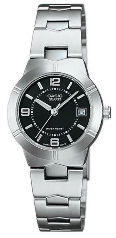 Наручные часы женские Casio LTP-1241D-1A d 25 мм Серебряный/Черный циферблат - фото 1