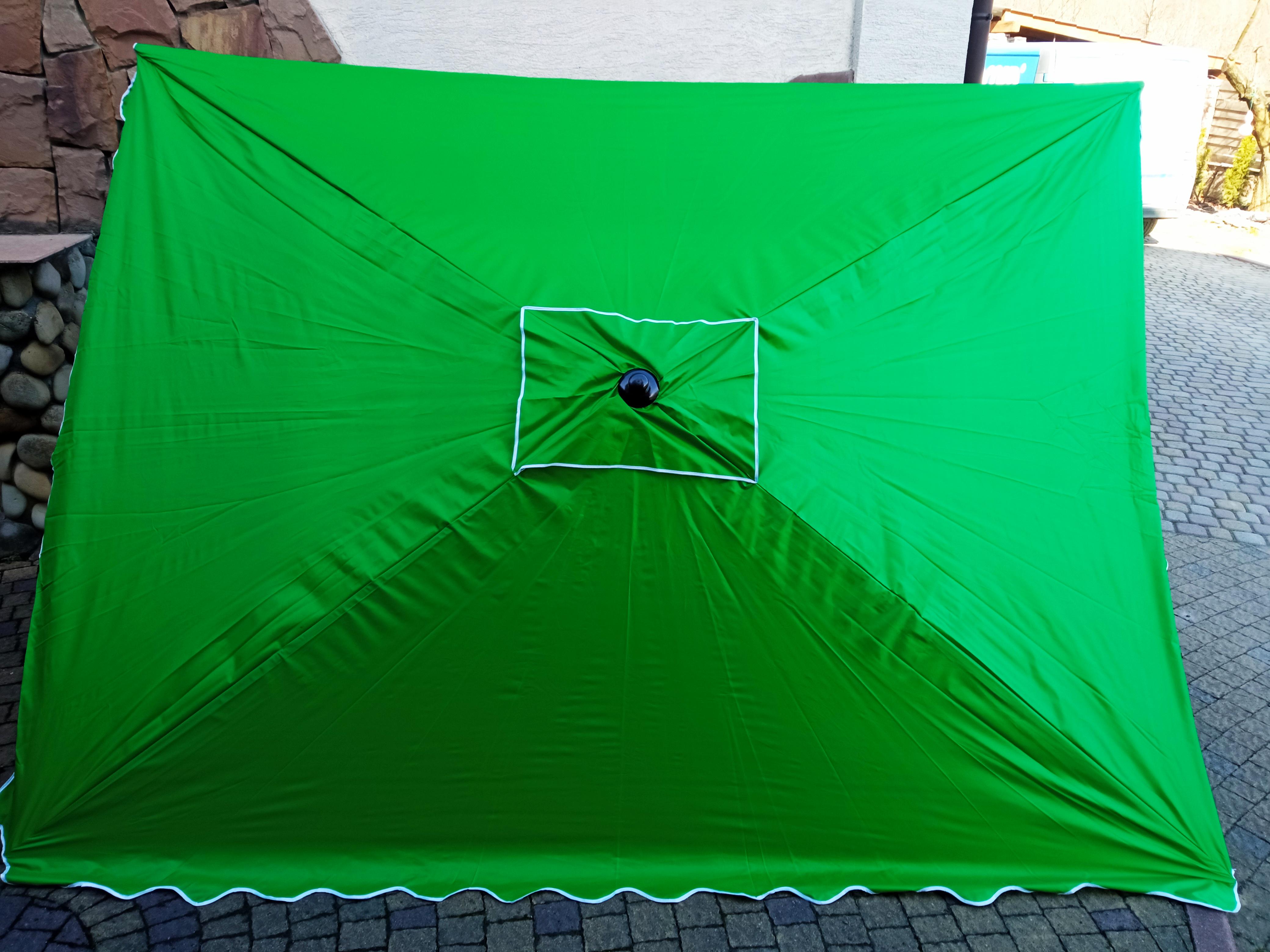 Зонтик торговый с клапаном и серебром 3х2 м Зеленый (25410448)