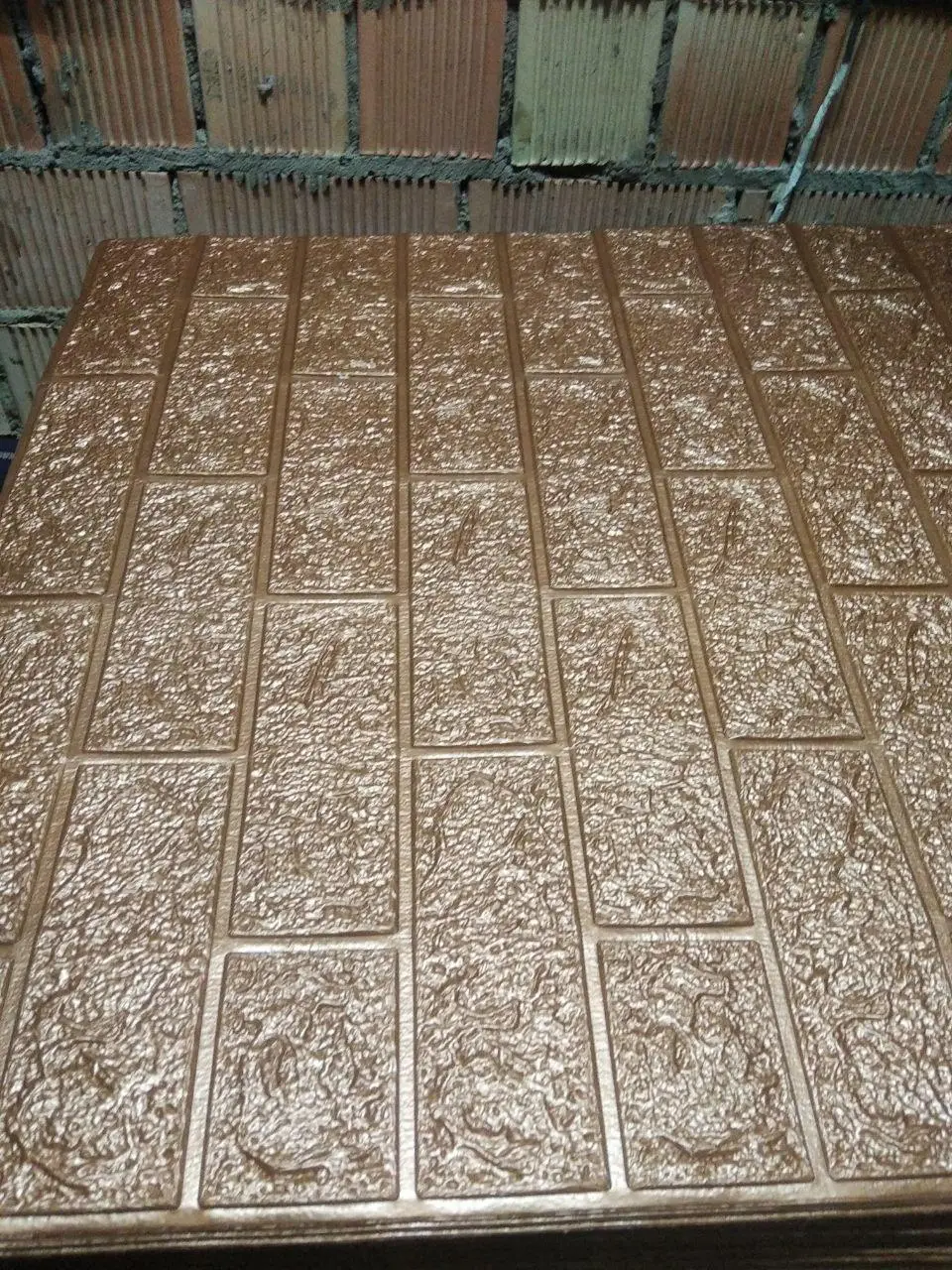 3D-панель декоративна самоклеюча під цеглу 700x770x3 мм Бронзовий (BN3-008) - фото 4 3D-панель декоративна самоклеюча під цеглу 700x770x3 мм Бронзовий (BN3-008) - фото 4