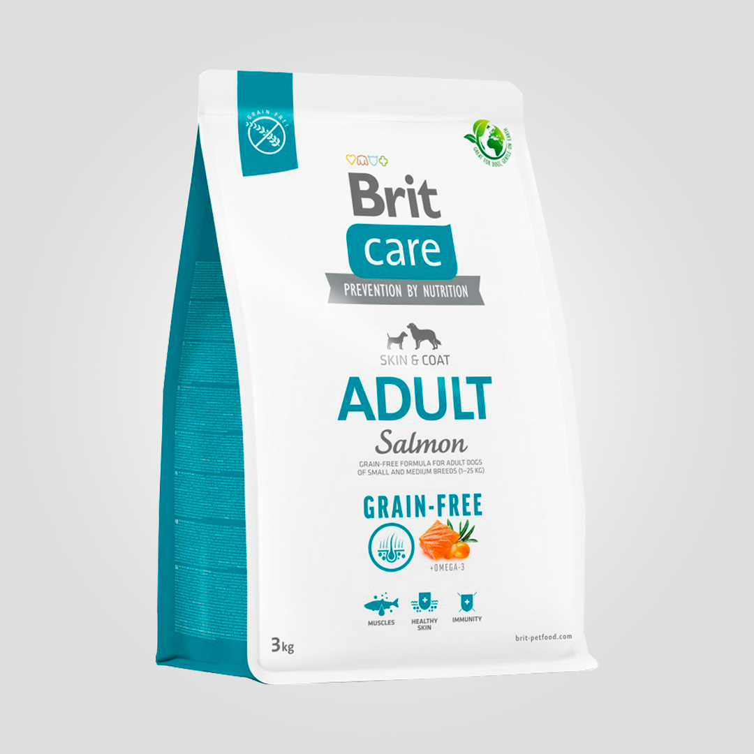 Корм сухой Brit Care Dog Grain-free для собак мелких и средних беззерновых пород с лососем 3 кг (20504381)