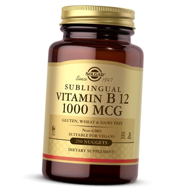 Вітаміни Solgar Sublingual Vitamin B12 1000 мкг 250 табл. (36313153)