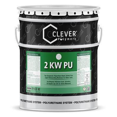 Гидроизоляция полиуретановая Clever 2 KW PU 6 кг двухкомпонентная для резервуаров питьевой воды/ванных/кухонь Серый (1345049763)