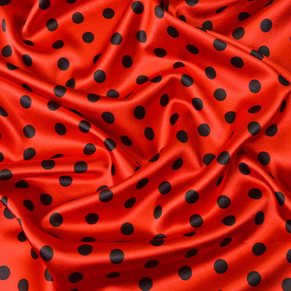 Тканина Ideia Горохи атлас 1,45 м Red/Black (2200004109152)