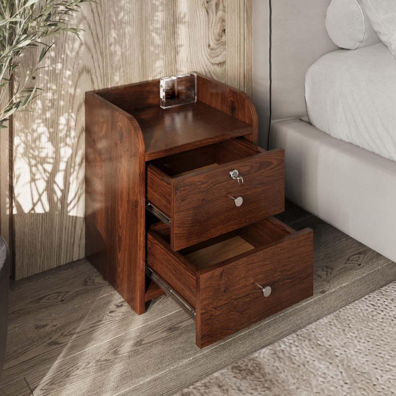 Тумба прикроватная Win Мебель Classic Soft Орех темный (27766421) - фото 2