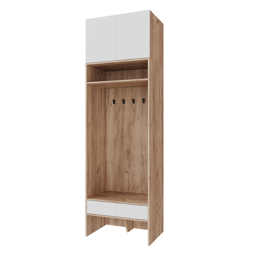 Прихожая Меблітренд Чиназес Чипа-800.4 800х500х2450 мм Дуб крафт золотой/Белый