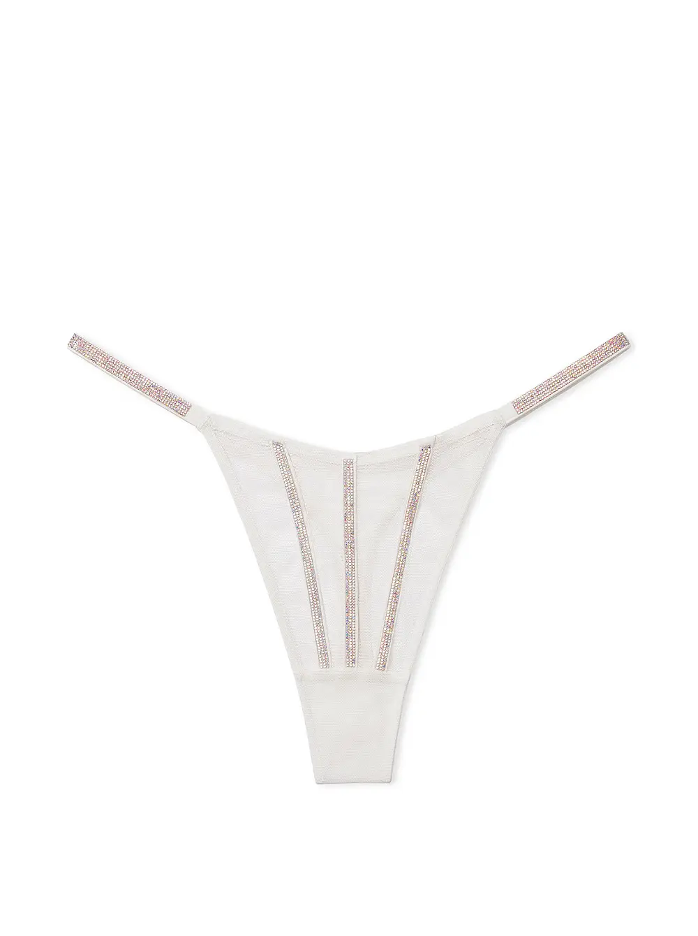 Труси Victoria's Secret Sheer Shine Thong Panty M Білий (27922798)