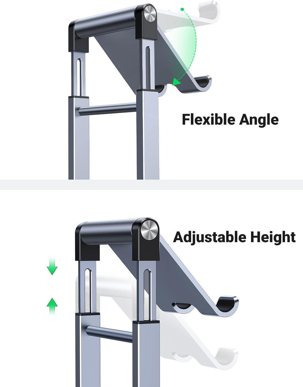 Подставка для телефона UGREEN настольная металлическая складная Серый (50324) - фото 3