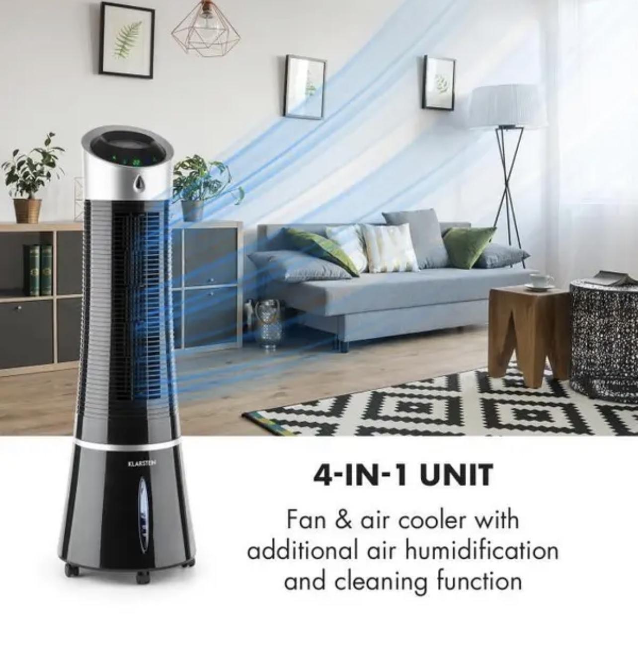 Охолоджувач-вентилятор Klarstein Skyscraper Ice 4в1 Smart WiFi 210 м3/год дистанційне керування - фото 6 Охолоджувач-вентилятор Klarstein Skyscraper Ice 4в1 Smart WiFi 210 м3/год дистанційне керування - фото 6