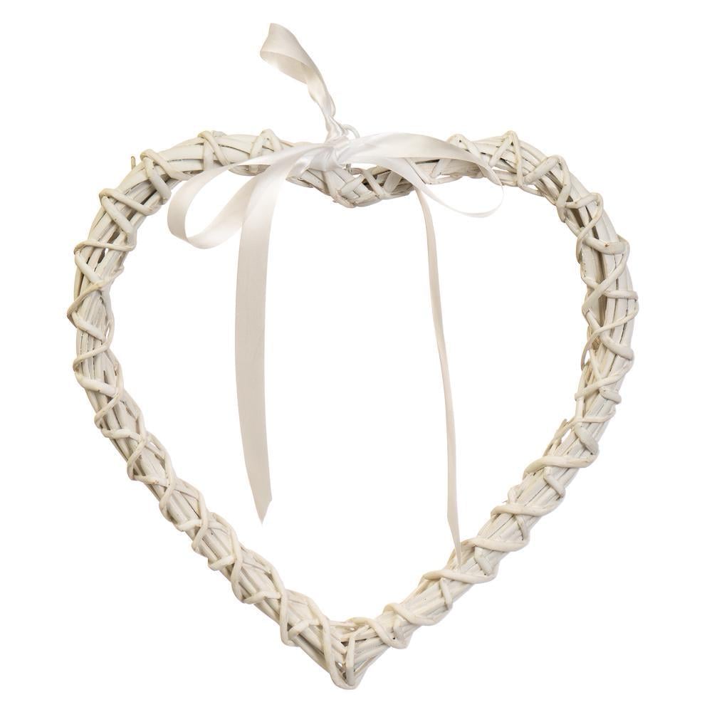 Вінок підвісний з лози Вічне кохання 25х23 см 3 комплекти (5002-026)