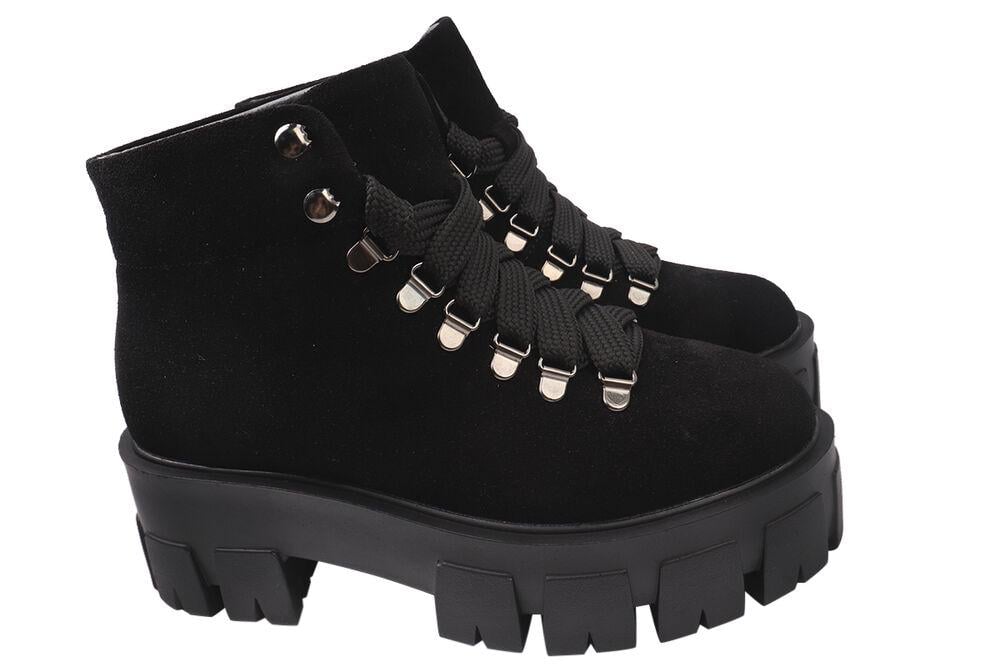 Ботинки женские Kento из замши высокие на платформе р. 39 (36-21ZHC)