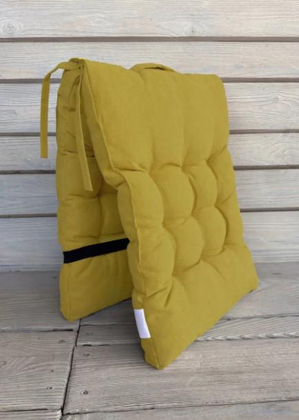Подушка для стільців Decorator Copo подвійна 40х120х7 см Гірчичний (84-108) - фото 5 Подушка для стільців Decorator Copo подвійна 40х120х7 см Гірчичний (84-108) - фото 5