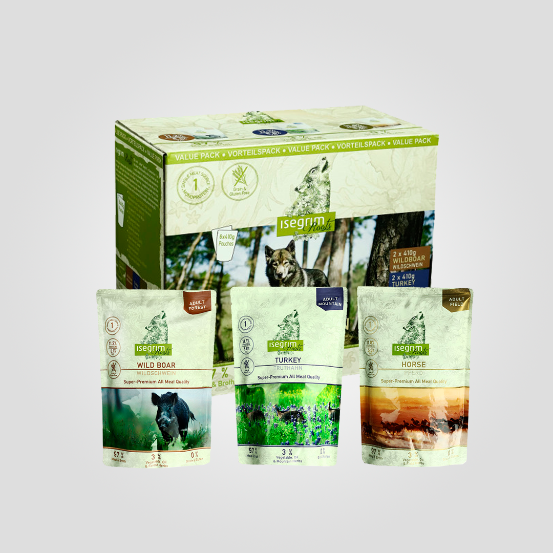 Набор влажного корма Isegrim Pouch Roots Multipack I Monoprotein 6х410 г (20502497)