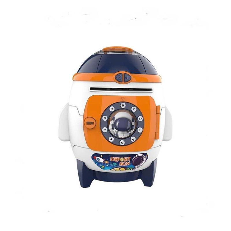 Копилка электронная детская Ракета Ages свет/звук механическое открывание Orange (131130)