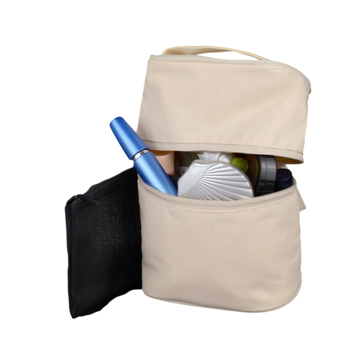 Косметичка-органайзер з карабіном і внутрішніми кишенями Бежевий (ОД-135-3)