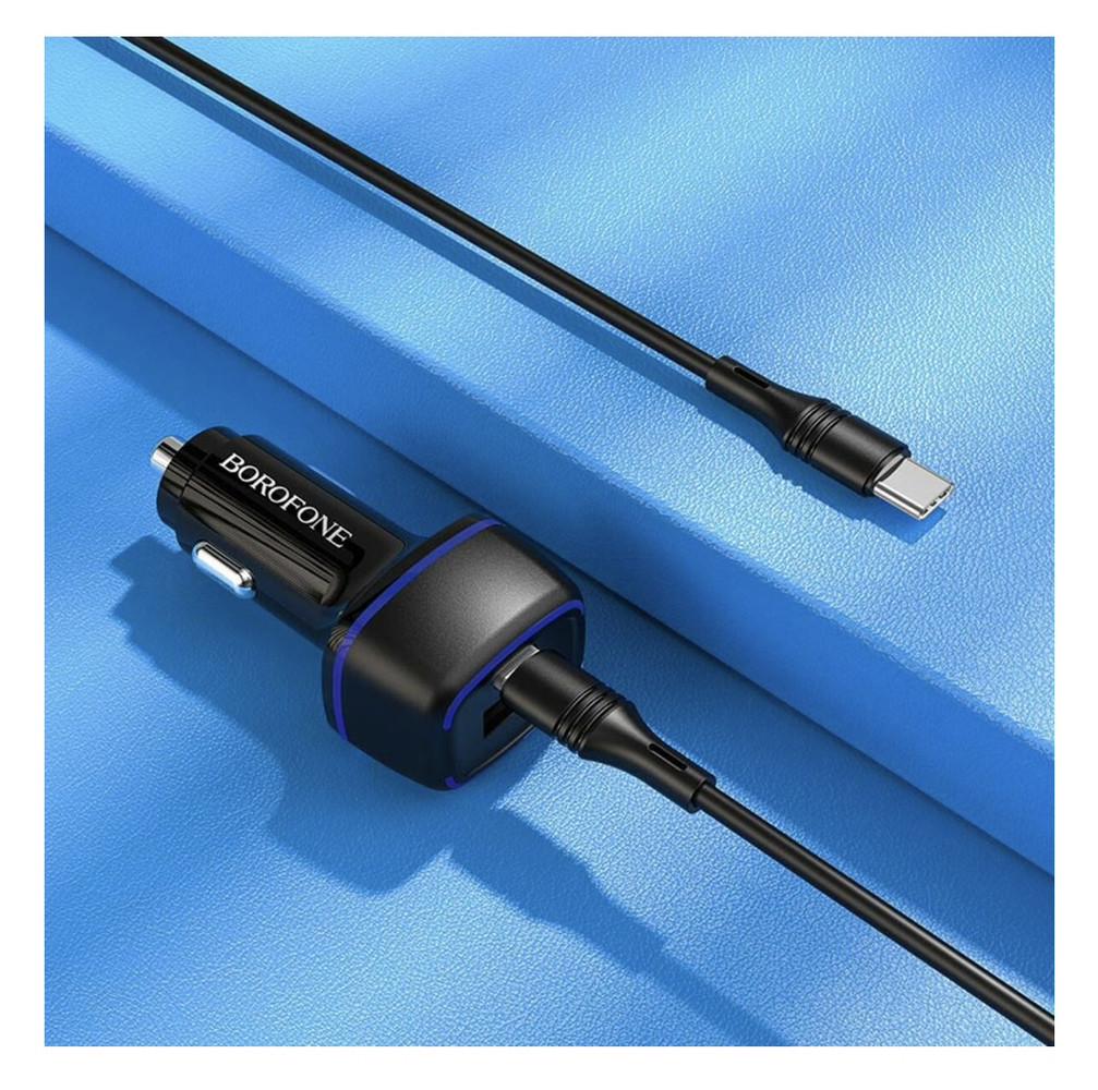 Зарядное устройство автомобильное Borofone BZ14A Mercury PD20W QC3.0 Type C Type C Black - фото 3 Зарядное устройство автомобильное Borofone BZ14A Mercury PD20W QC3.0 Type C Type C Black - фото 3