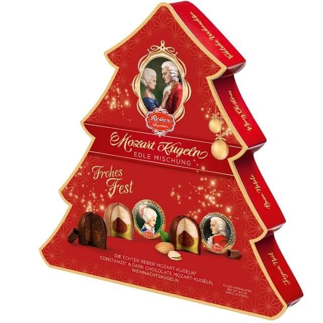 Конфеты Reber Mozart Kugeln Edle Mischung Frohes Fest 240 г